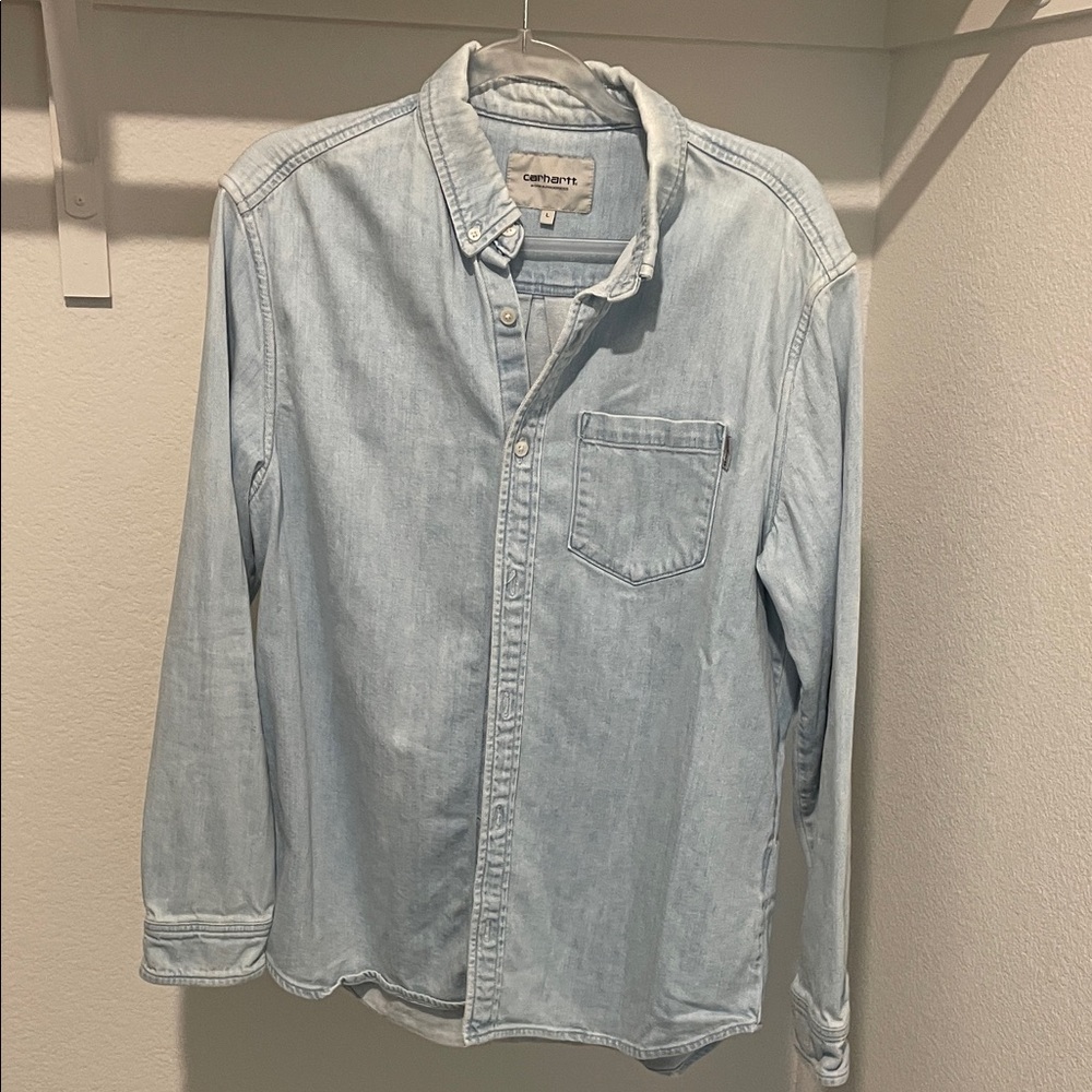 Carhartt Light Denim Western Shirt - L